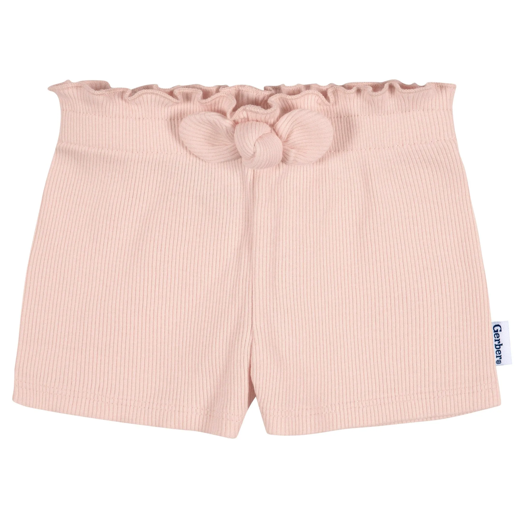 3-Pack Baby & Toddler Girls Blue & Pinks Pull-On Knit Shorts