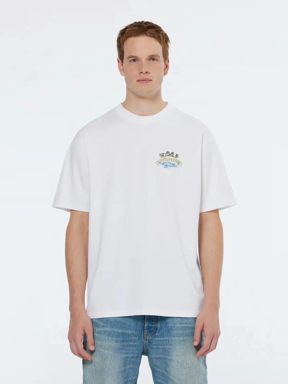 Amsterdam Artwork Relaxed Fit T-Shirt (White) - 179946101