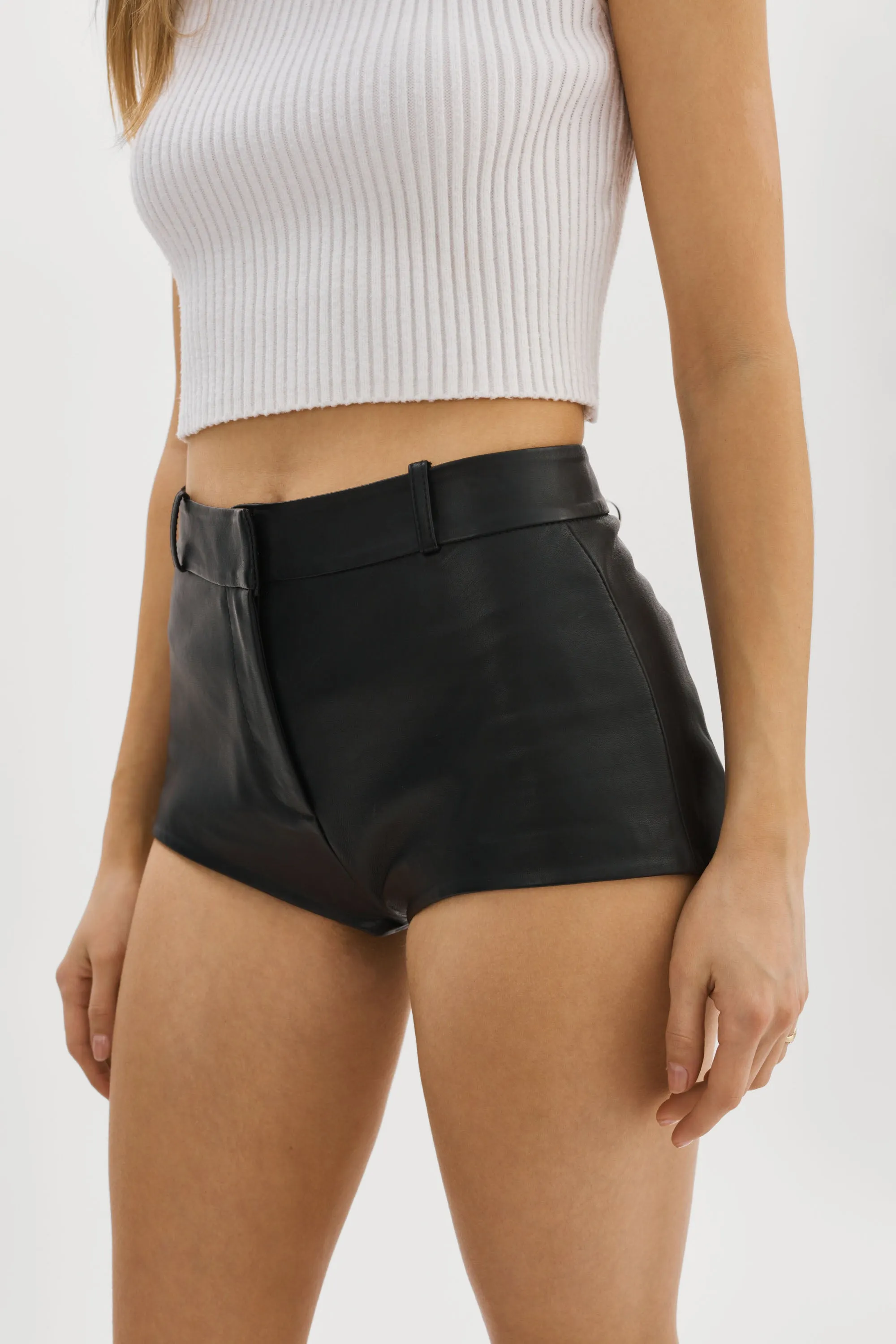 ANNAISE | Leather Hot Shorts