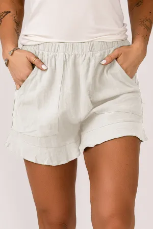 Beige Soft Resort Style Shorts