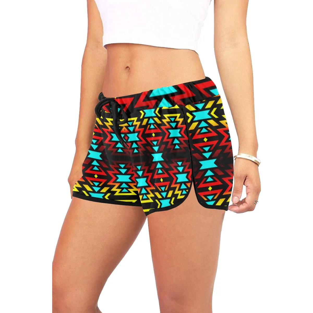 Black Fire and Sky Women's Relaxed Shorts