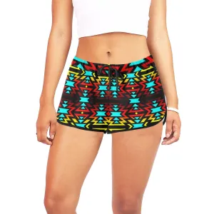 Black Fire and Sky Women's Relaxed Shorts