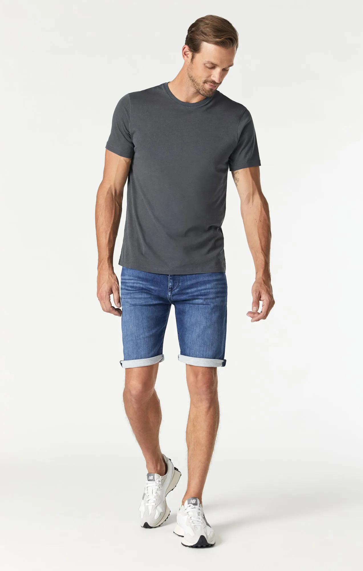 BRIAN SHORTS IN DARK BRUSHED ATHLETIC