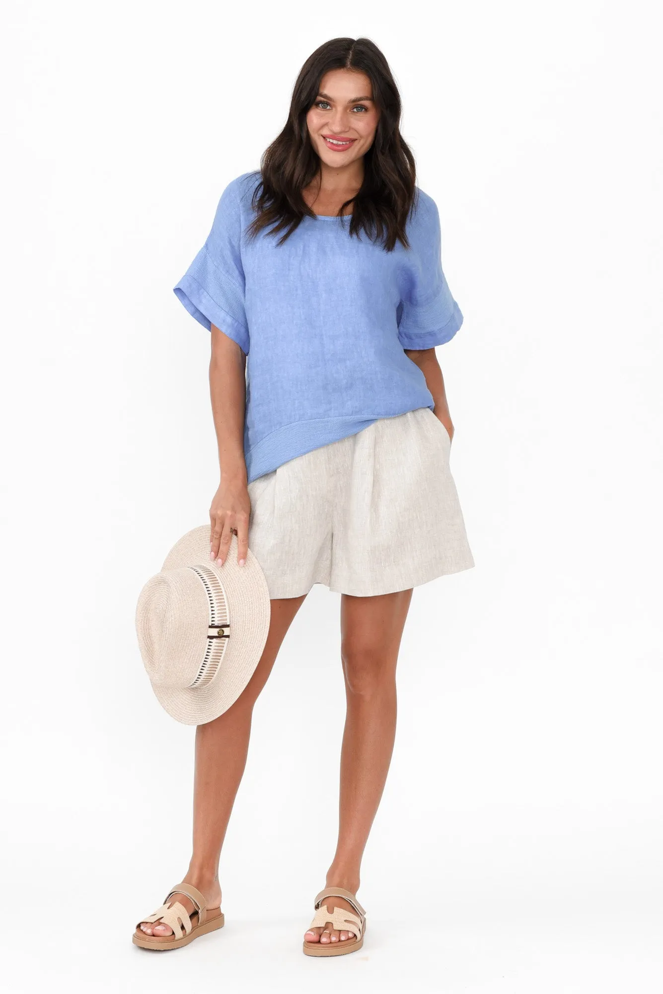 Britannia Natural Linen Shorts