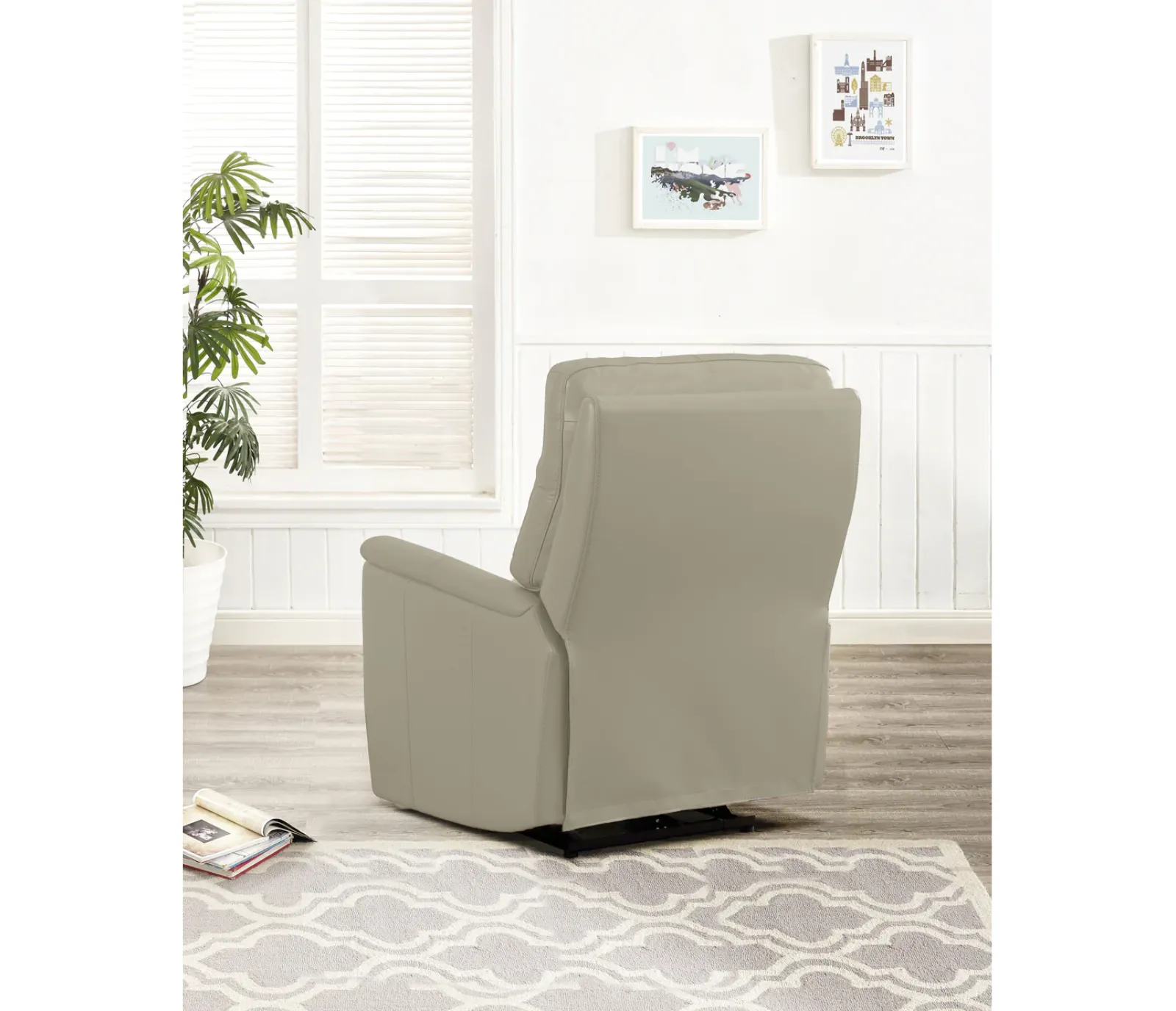 Carson Chair - Power Reclining w/ Power Headrest - Vanilla Leather