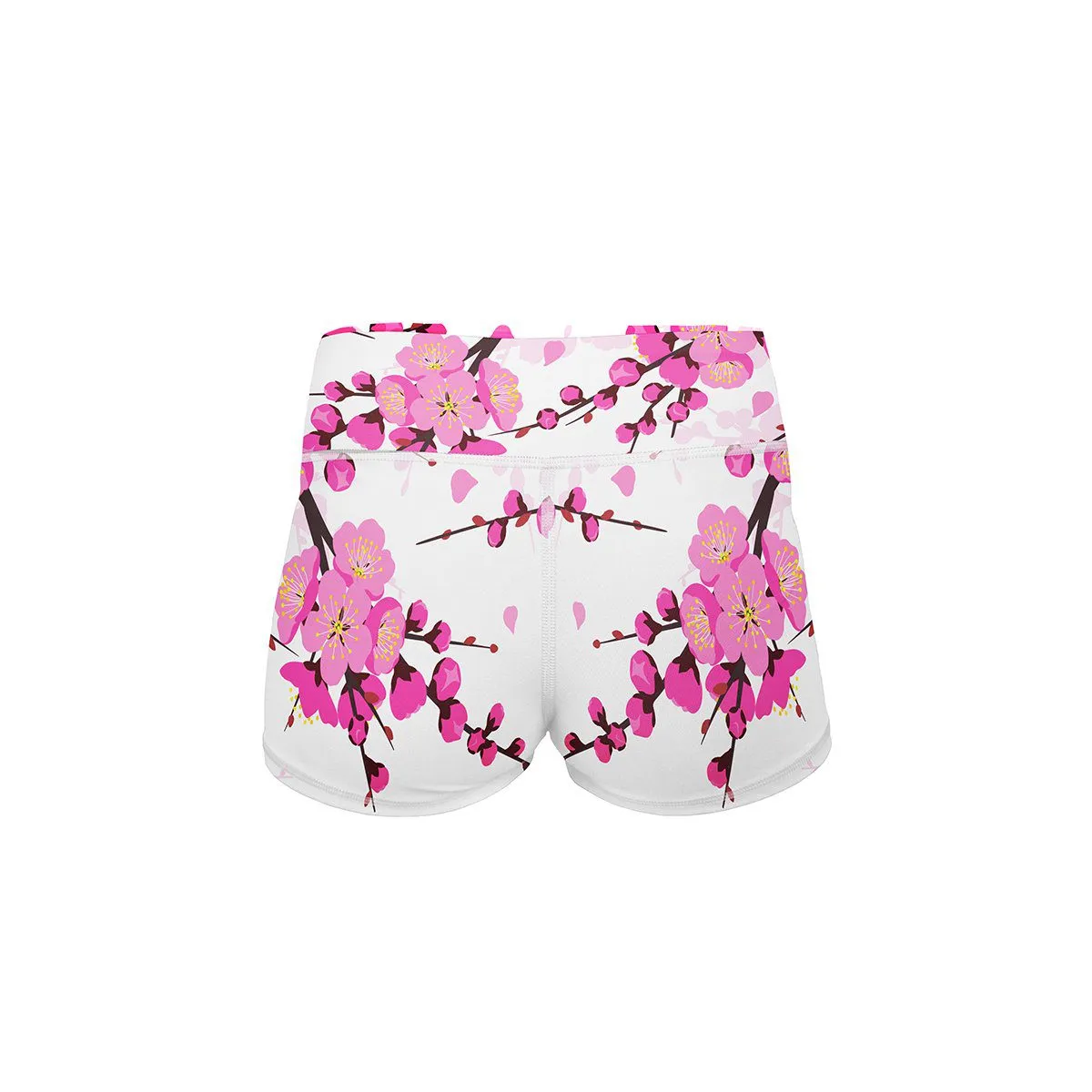 Cherry Blossom Yoga Shorts