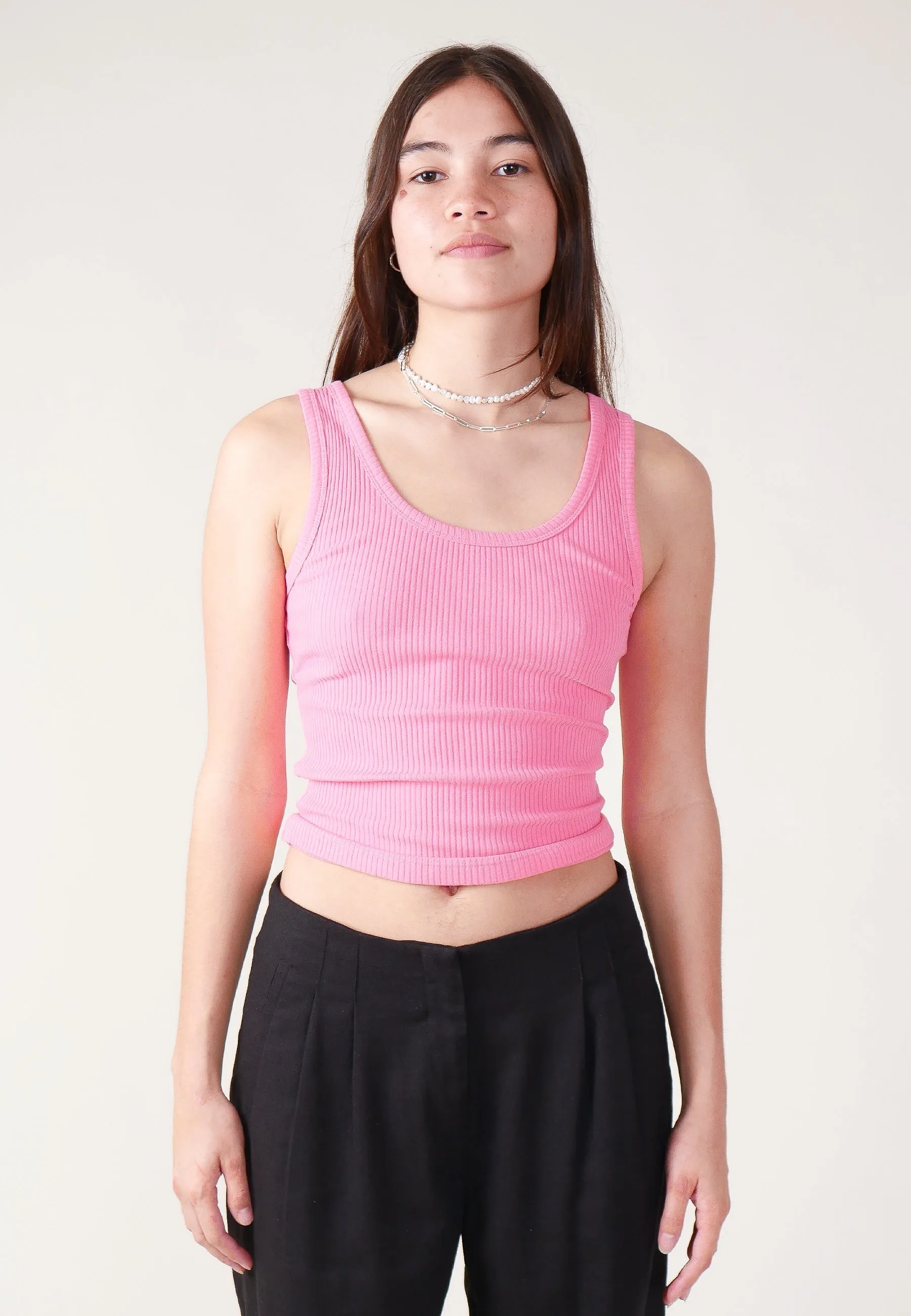 Classic Rib Tank - Pink