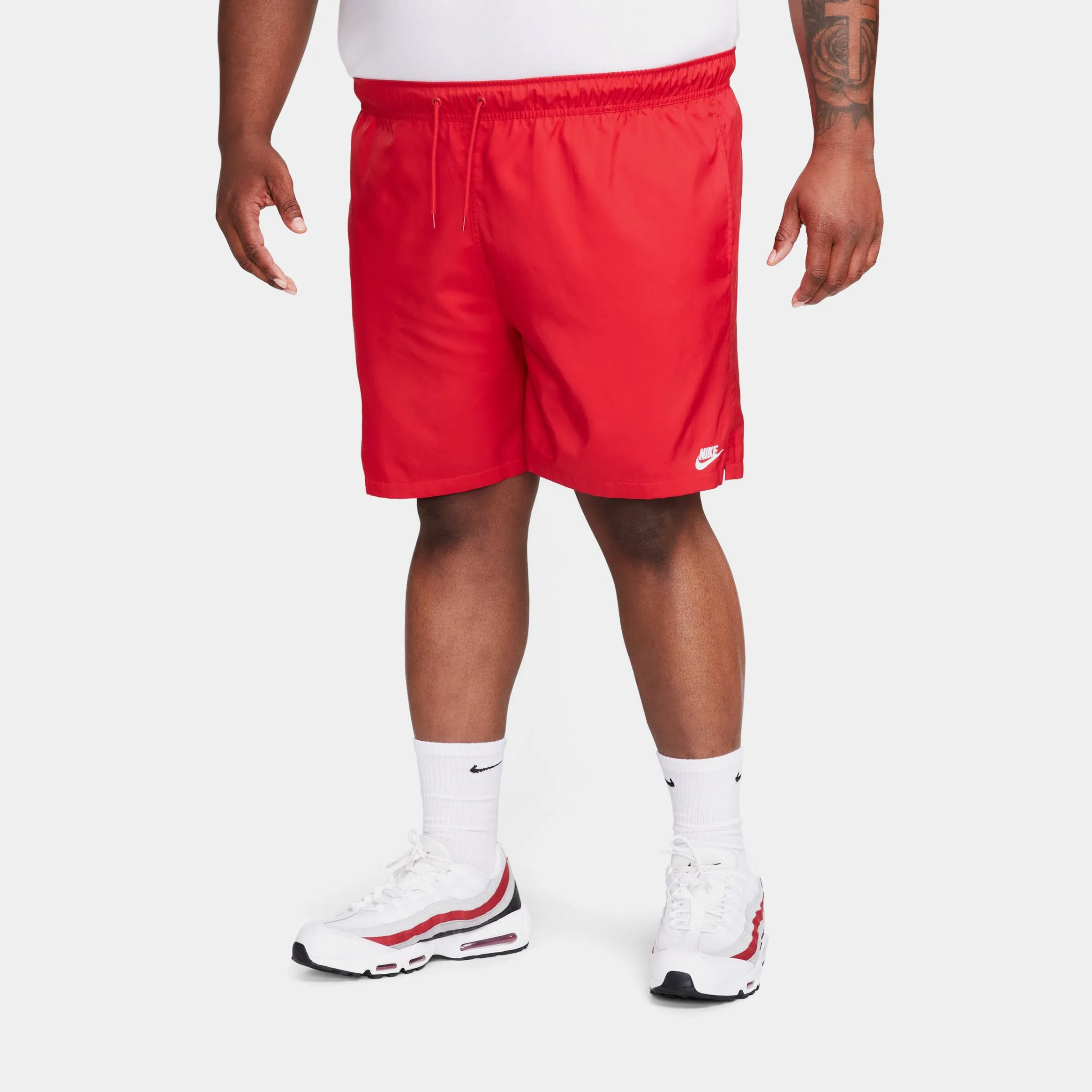 Club Flow Woven Mens Shorts (Red)