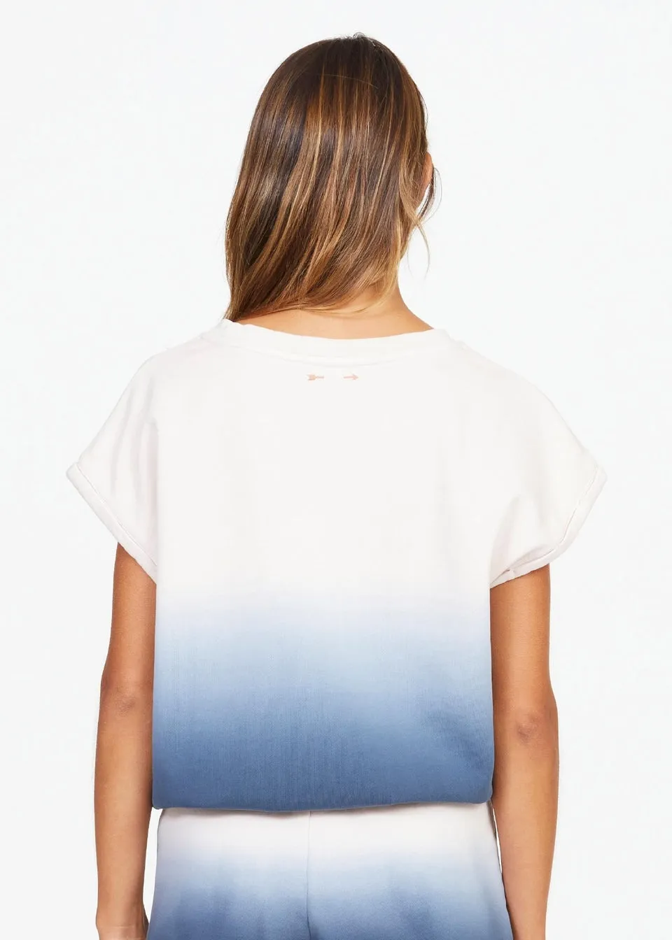 Dip Dye Lea Top, Navy