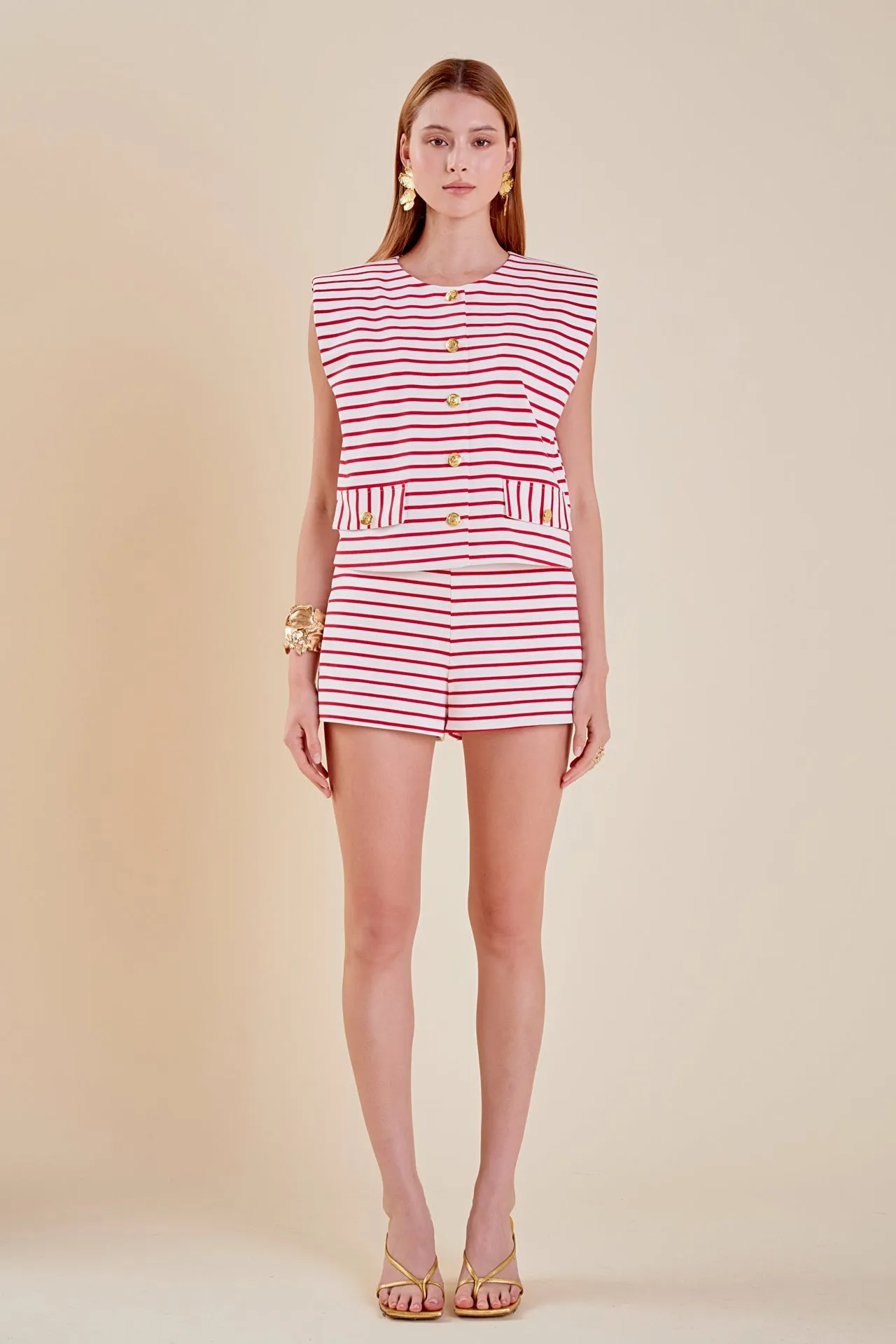 English Factory - Stripe Knit Shorts