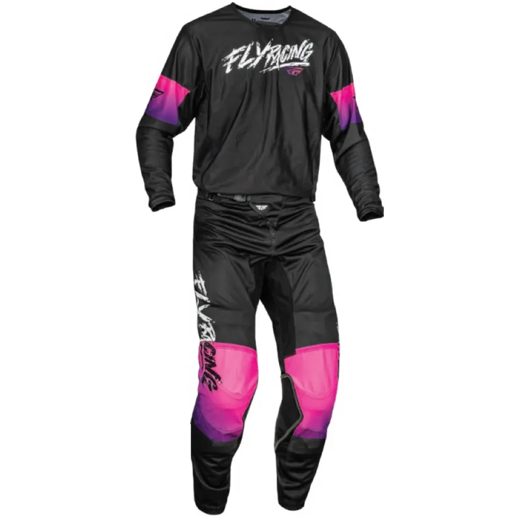 Fly Racing Youth Kinetic Mesh Khaos 2024 Jersey/Pant Kit