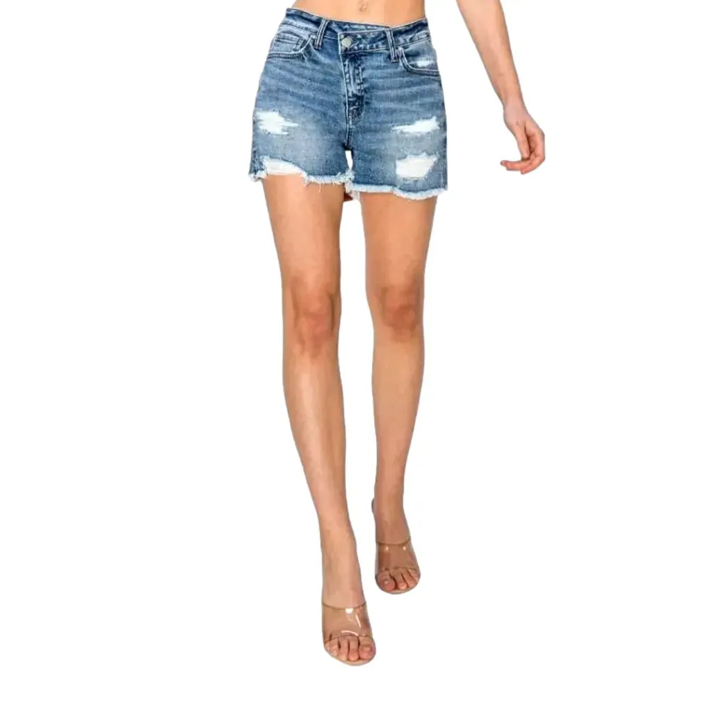 Grunge women's jean shorts