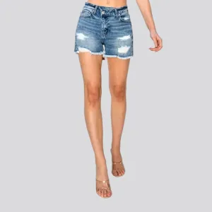 Grunge women's jean shorts