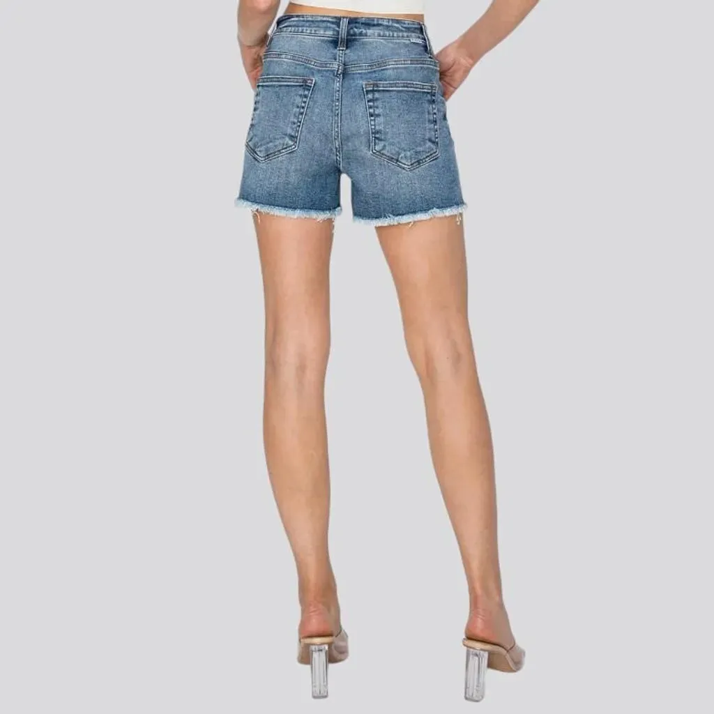 Grunge women's jean shorts