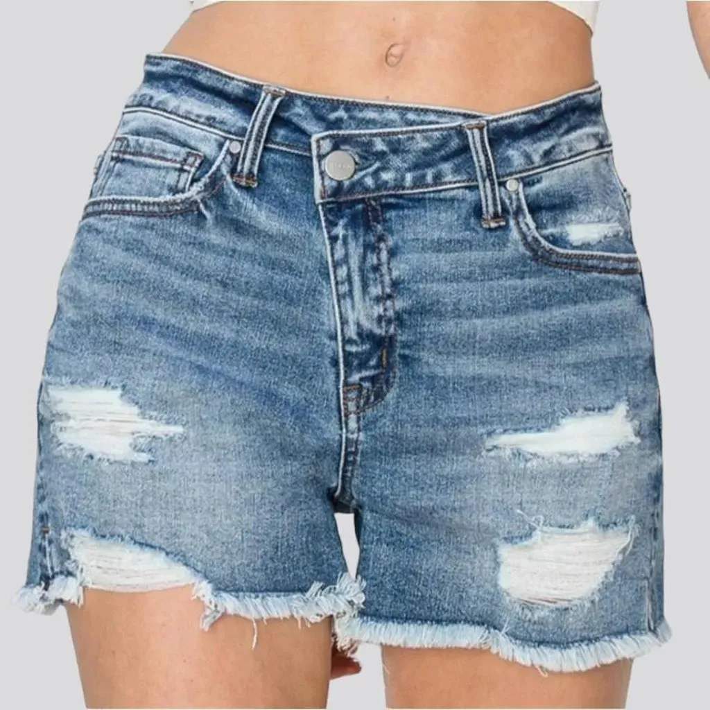 Grunge women's jean shorts