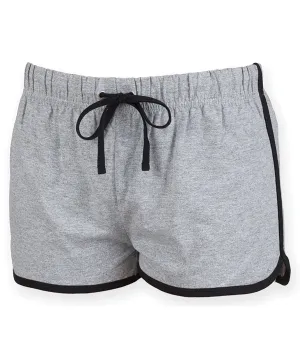 Heather Grey/Black - Women's retro shorts