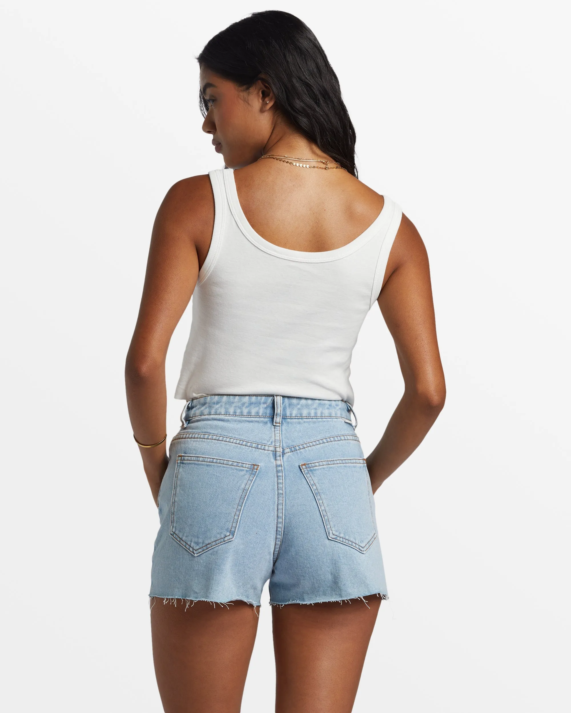 High Tides Short Denim Shorts - Soft Indigo