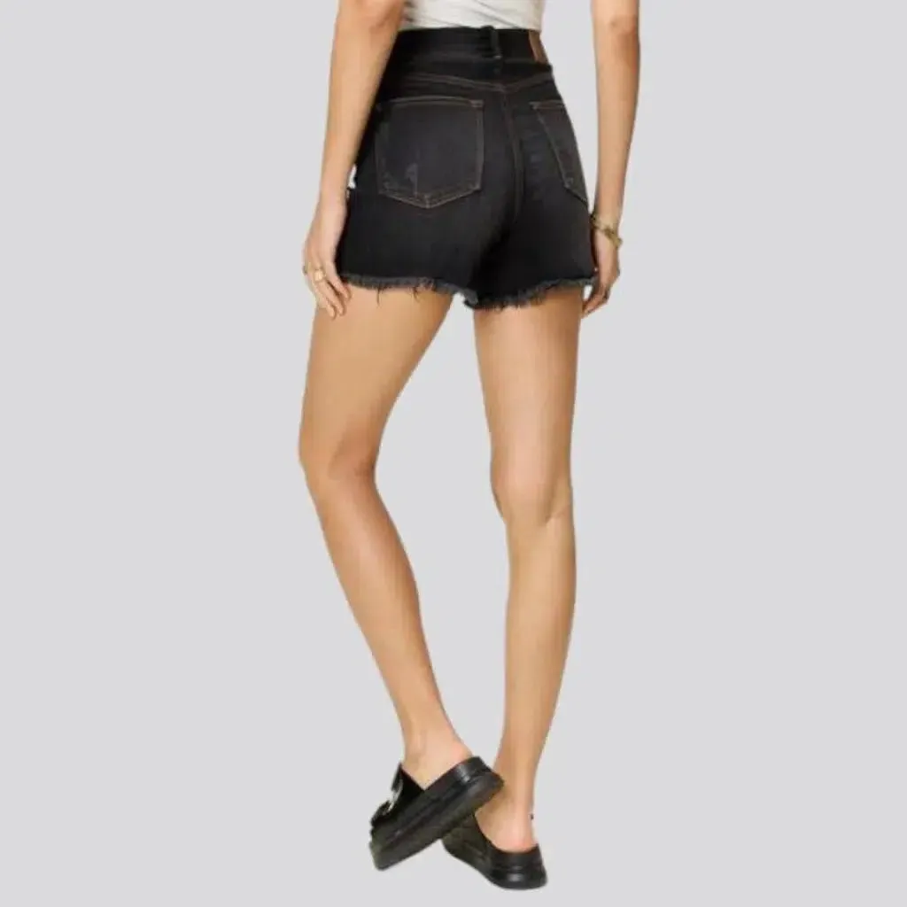 High-waist jean shorts
 for women