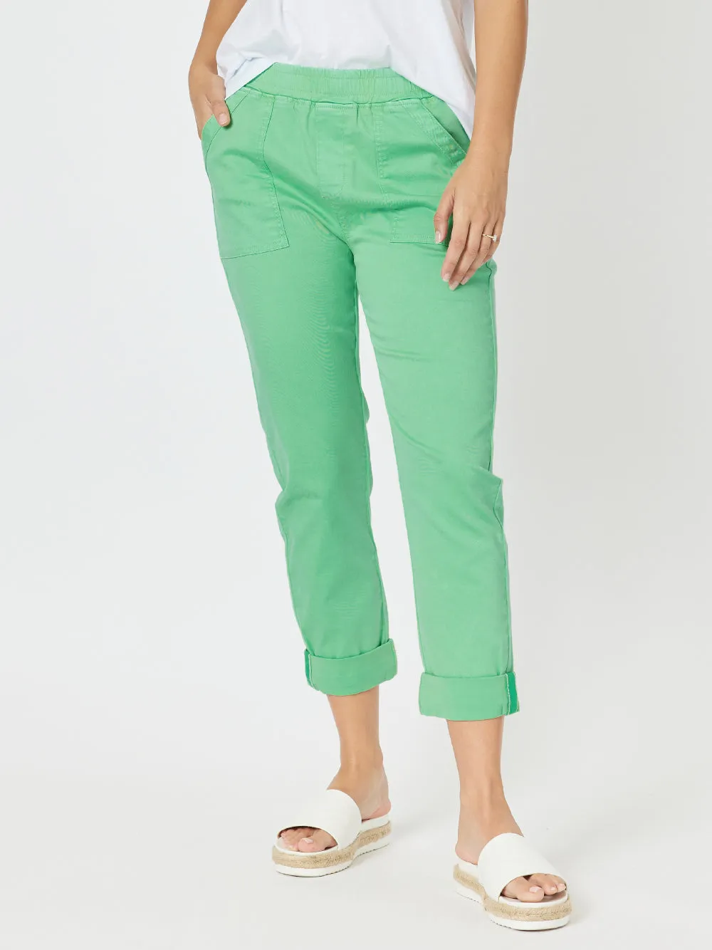 Isabella Cotton Pant - Green