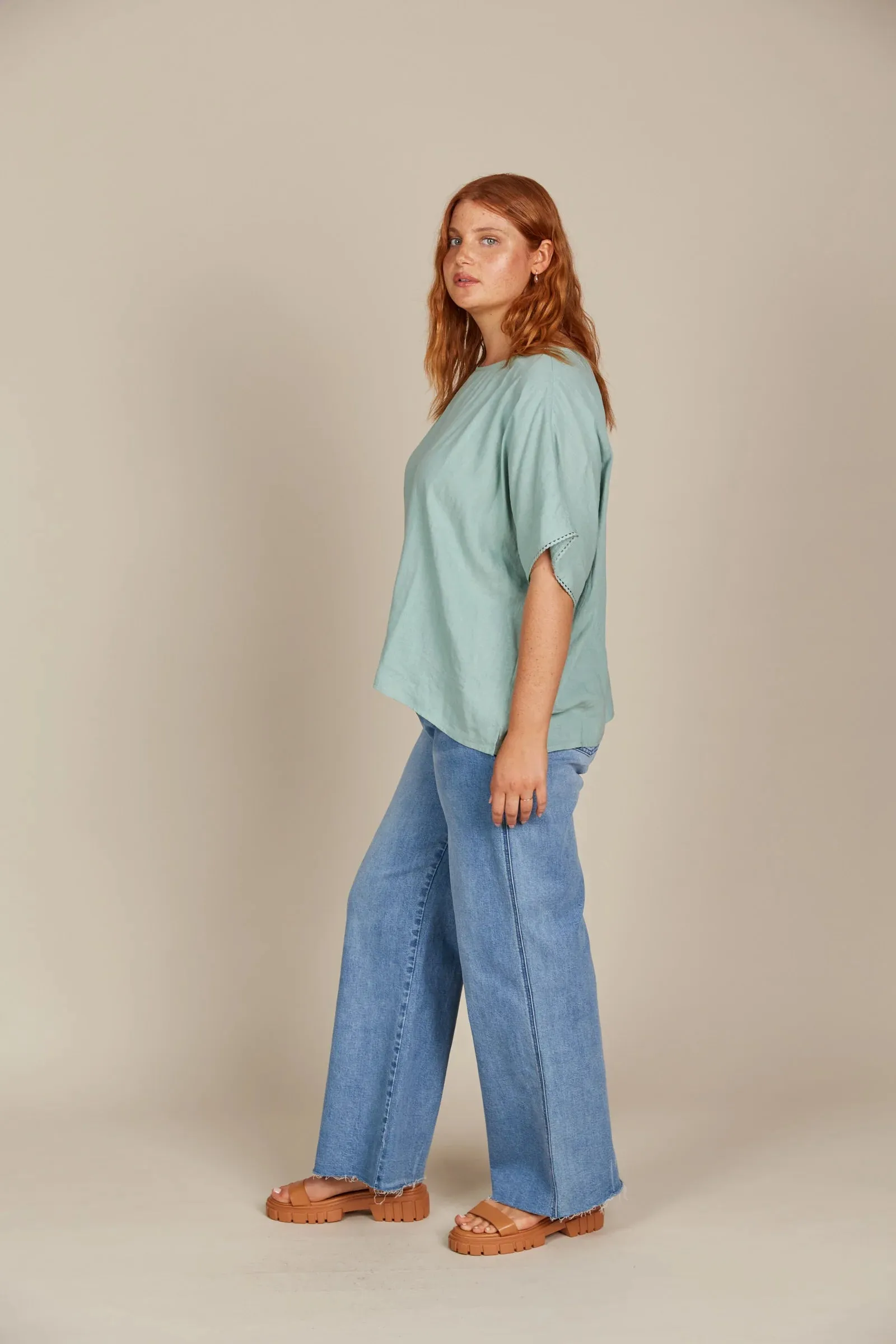 Isle of Mine Amelie Relaxed Top - Seafoam