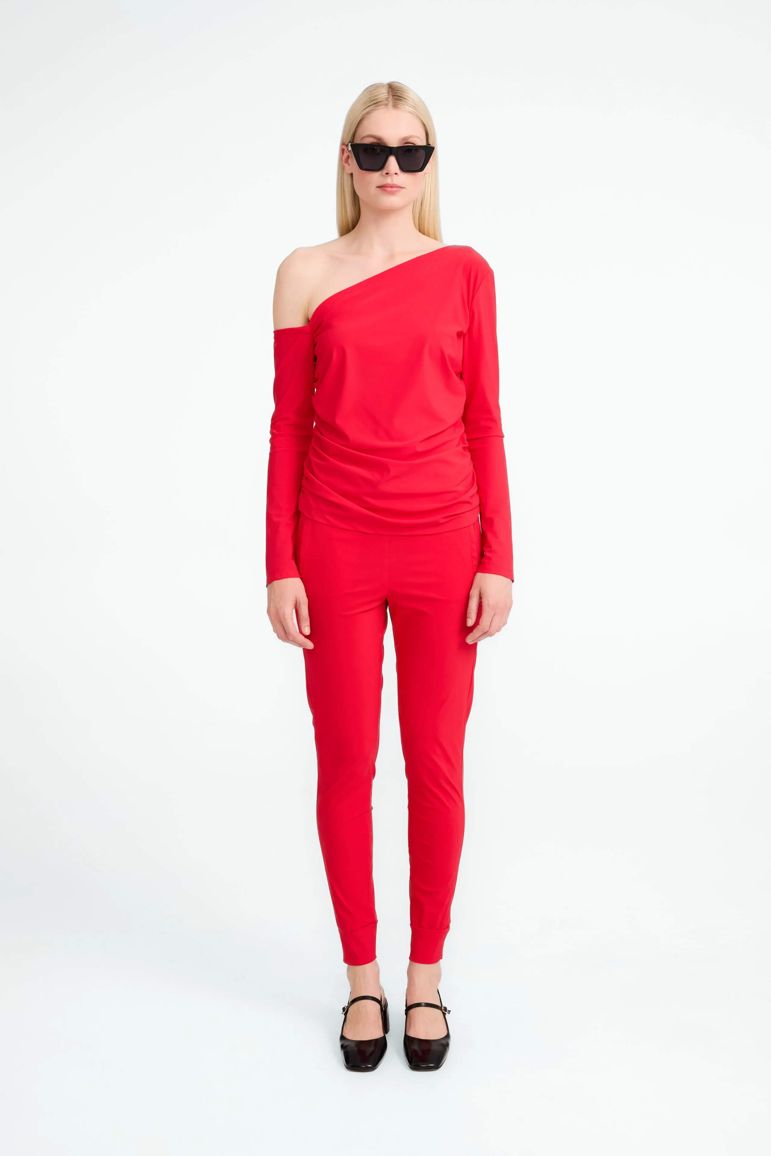 John strech technical jersey pants | Red