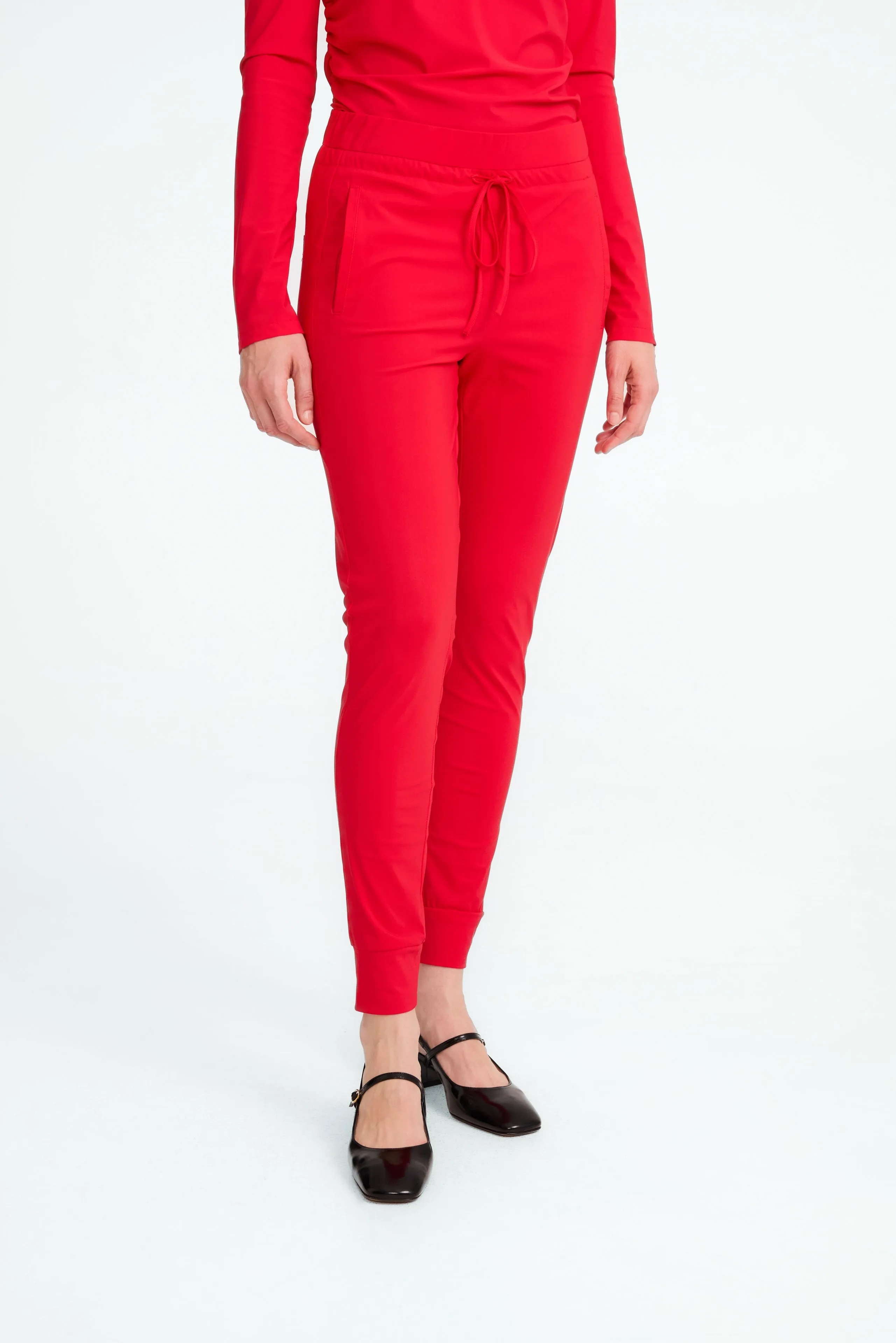 John strech technical jersey pants | Red