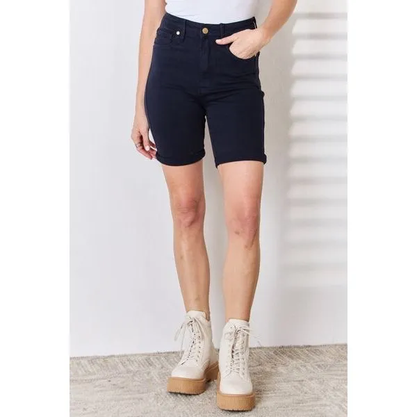 Judy Blue Full Size High Waist Tummy Control Bermuda Shorts