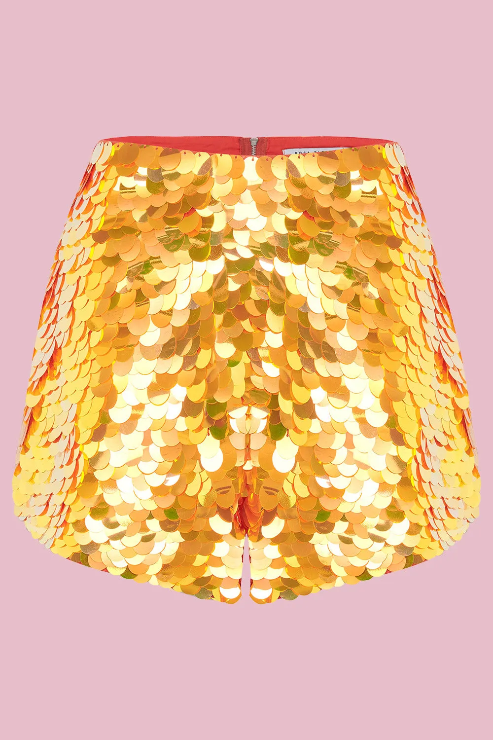 JUNO SEQUIN SHORTS - FOX