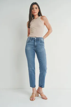 Just Black Denim Mid Rise Classic Straight Jeans