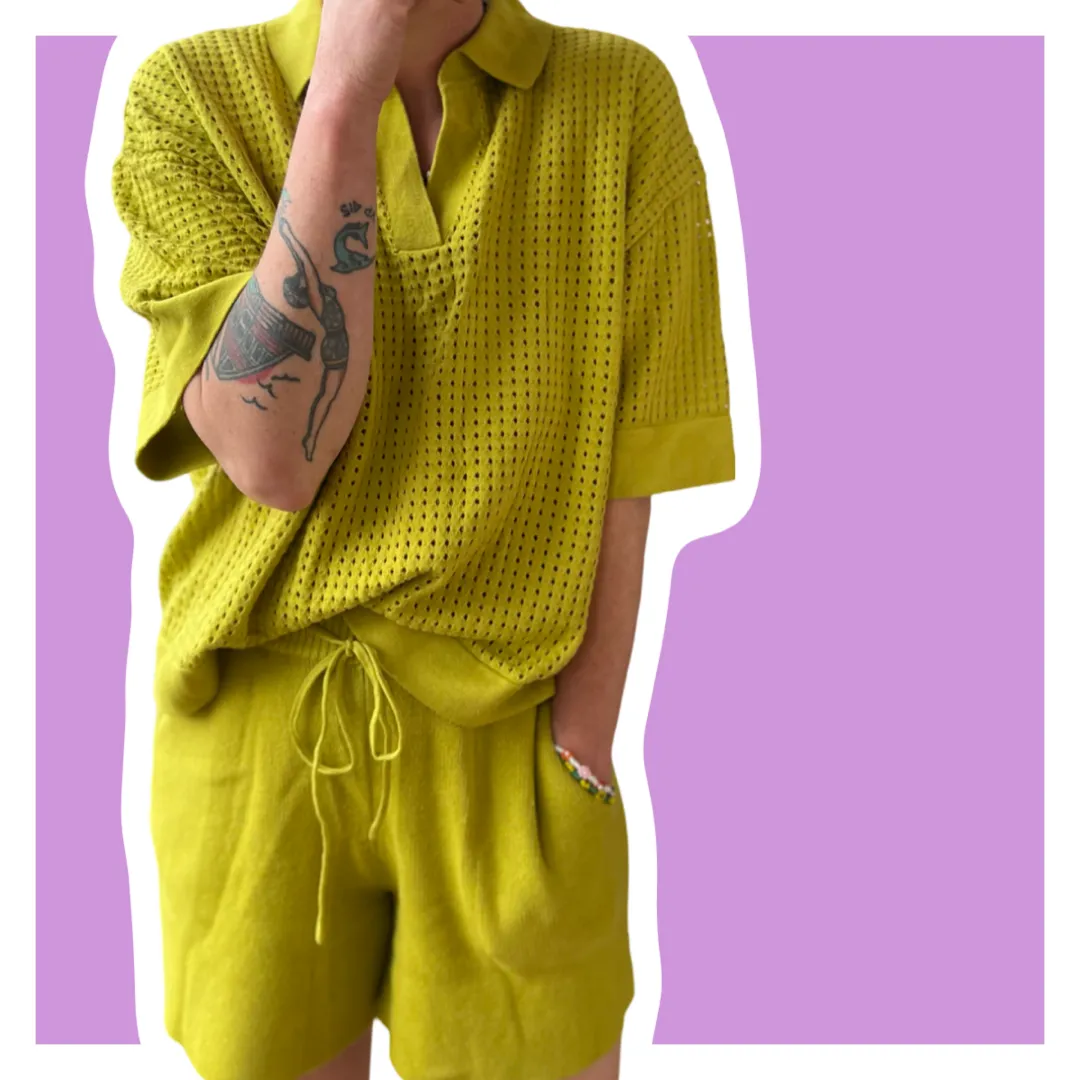 Knit Shorts - Chartreuse