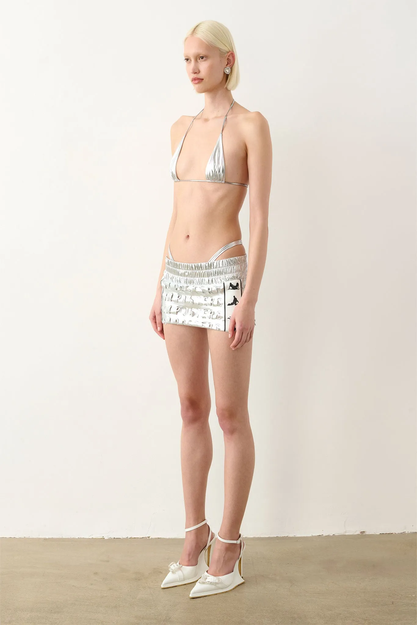 Midfield Micro Skirt Silver