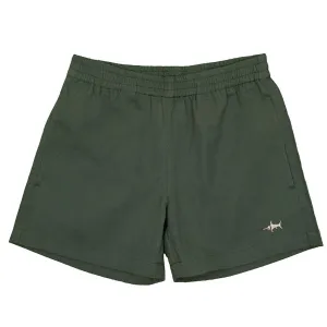 Naples Elastic Waist Shorts- Green