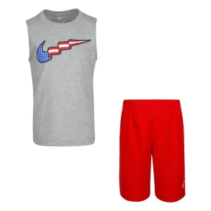 Nike Little Boys Swoosh Play Shorts and T-shirt, 2 Piece Set