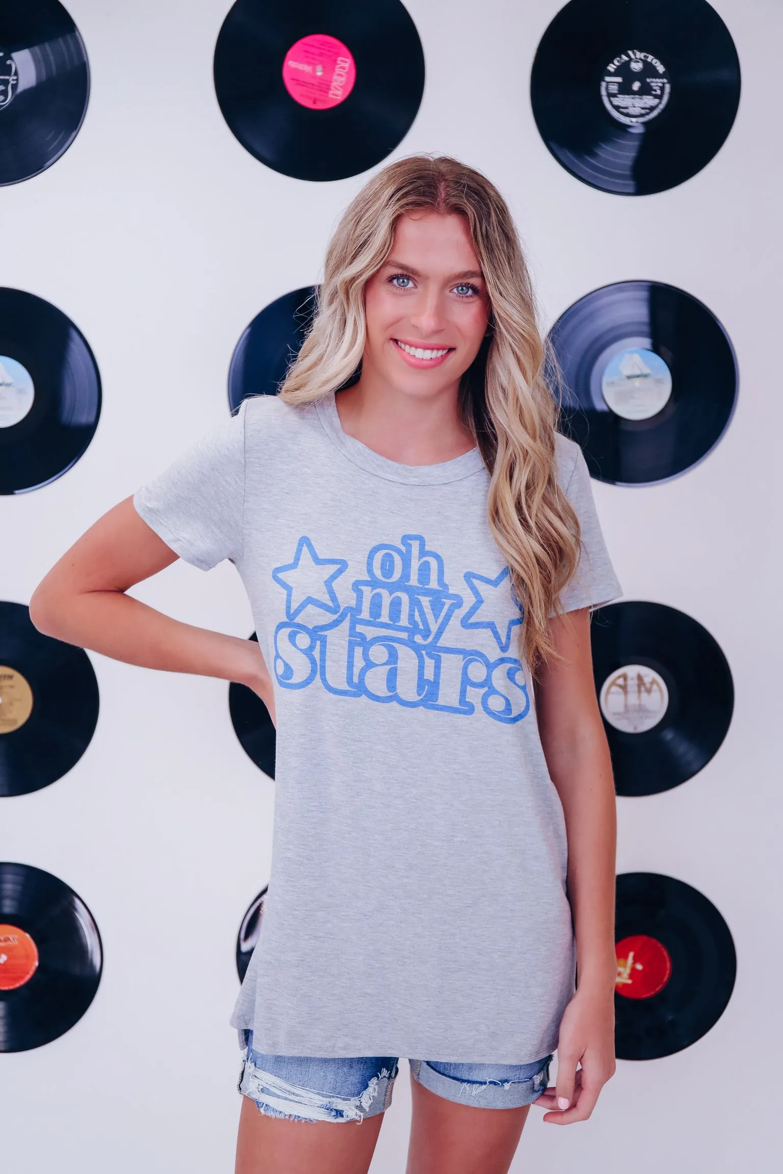 Oh My Stars Graphic Tee - Grey