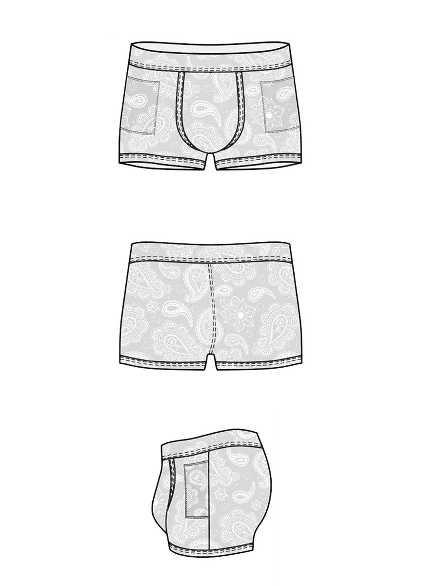 Paisley 2-Pocket Shorts