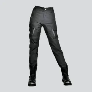 Protective grey biker denim pants