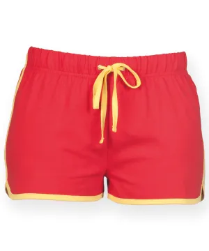 Red/Yellow - Women's retro shorts