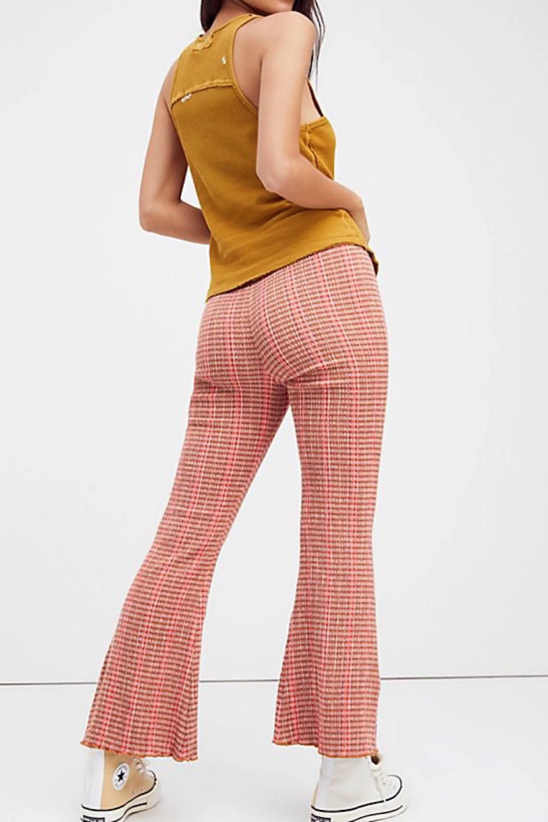 Rust Fine Line Slim Pant