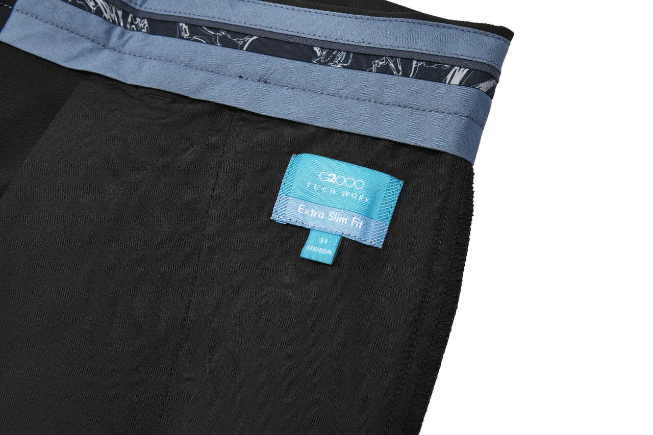 Seersucker Stretchy Casual Pants in Extra Slim Fit