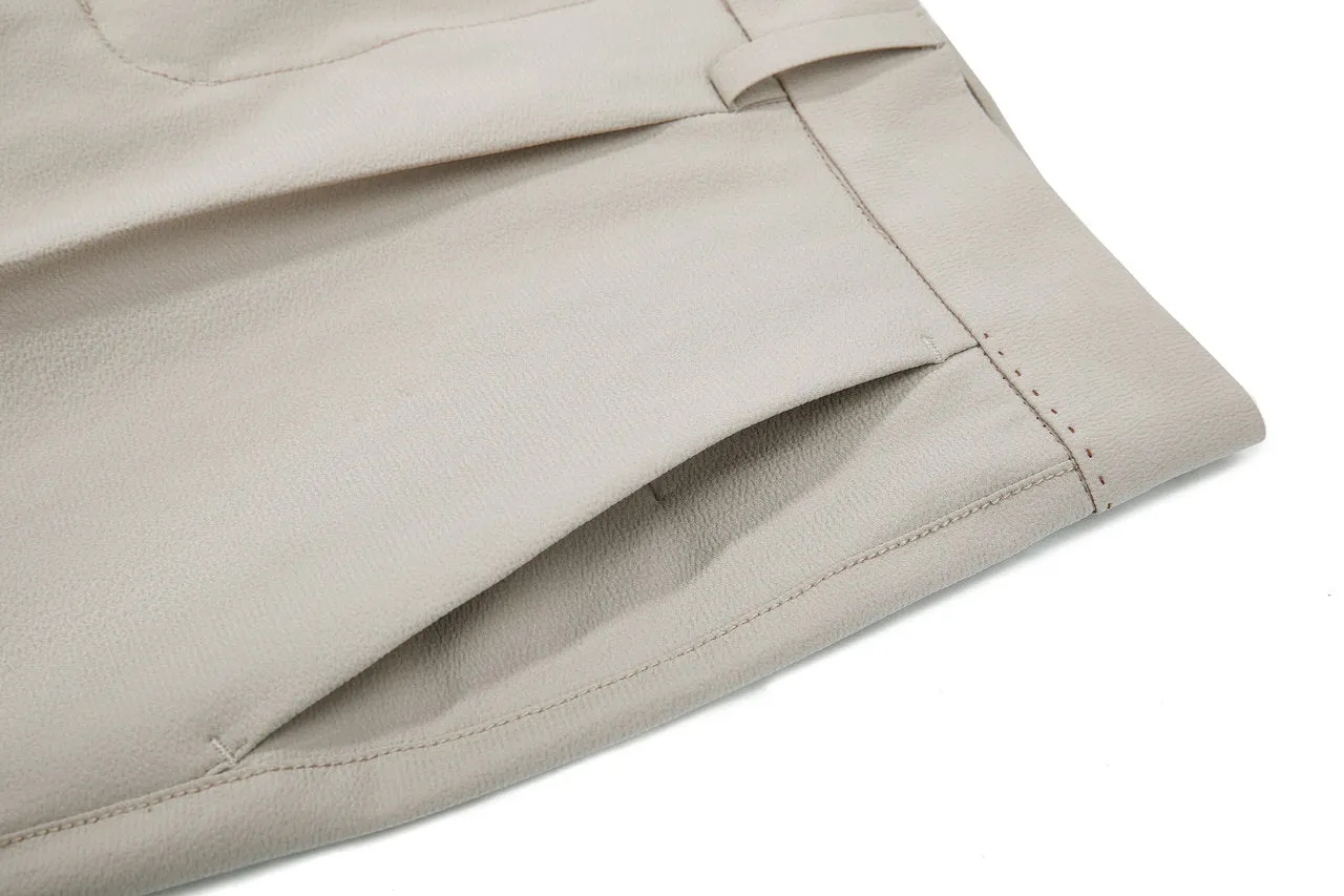 Seersucker Stretchy Casual Pants in Extra Slim Fit