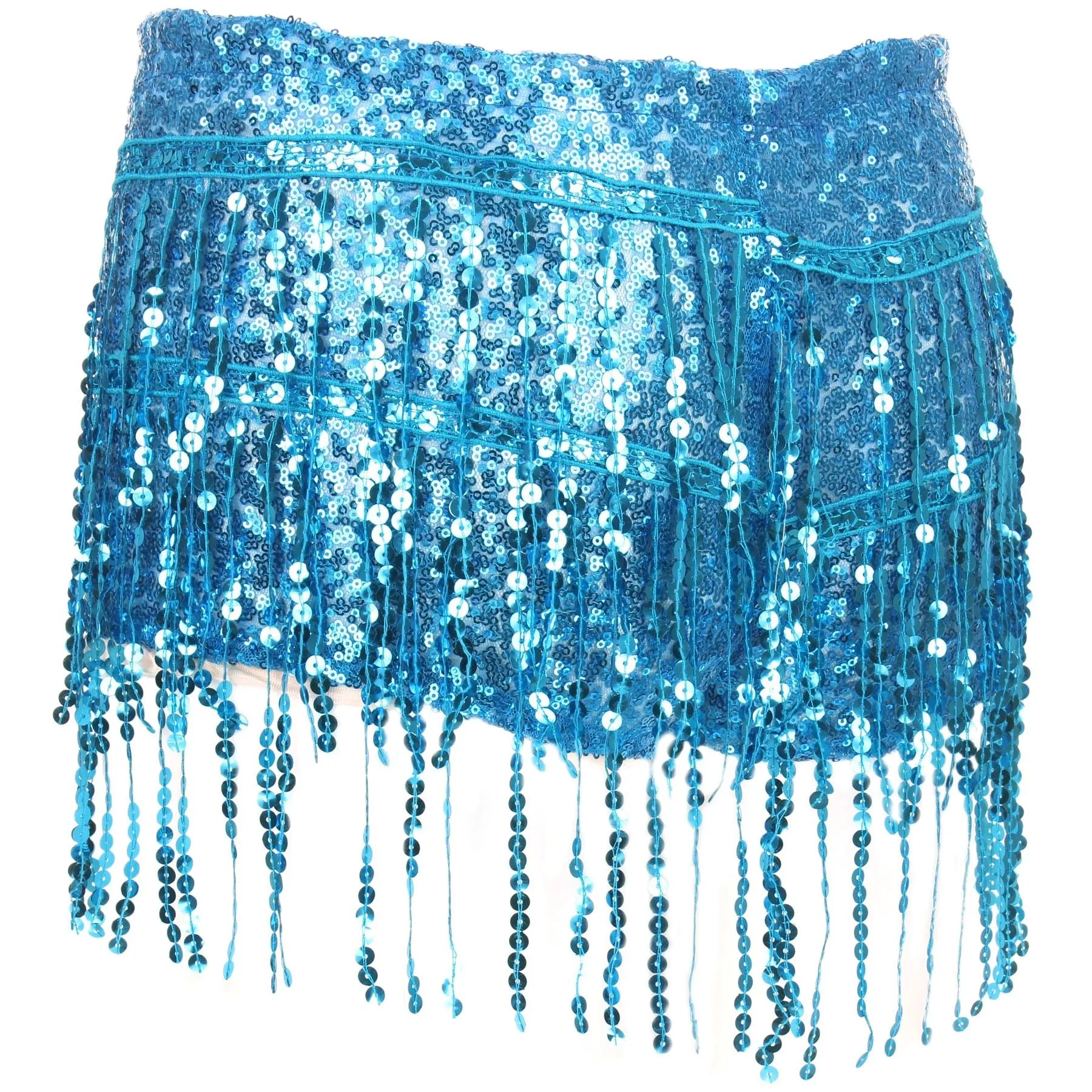 Sequin Tassel Hot Pants - Turquoise