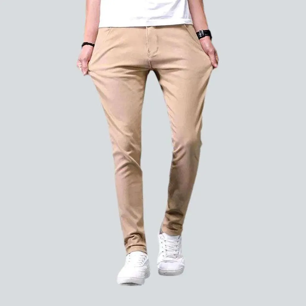 Slim men's denim pants