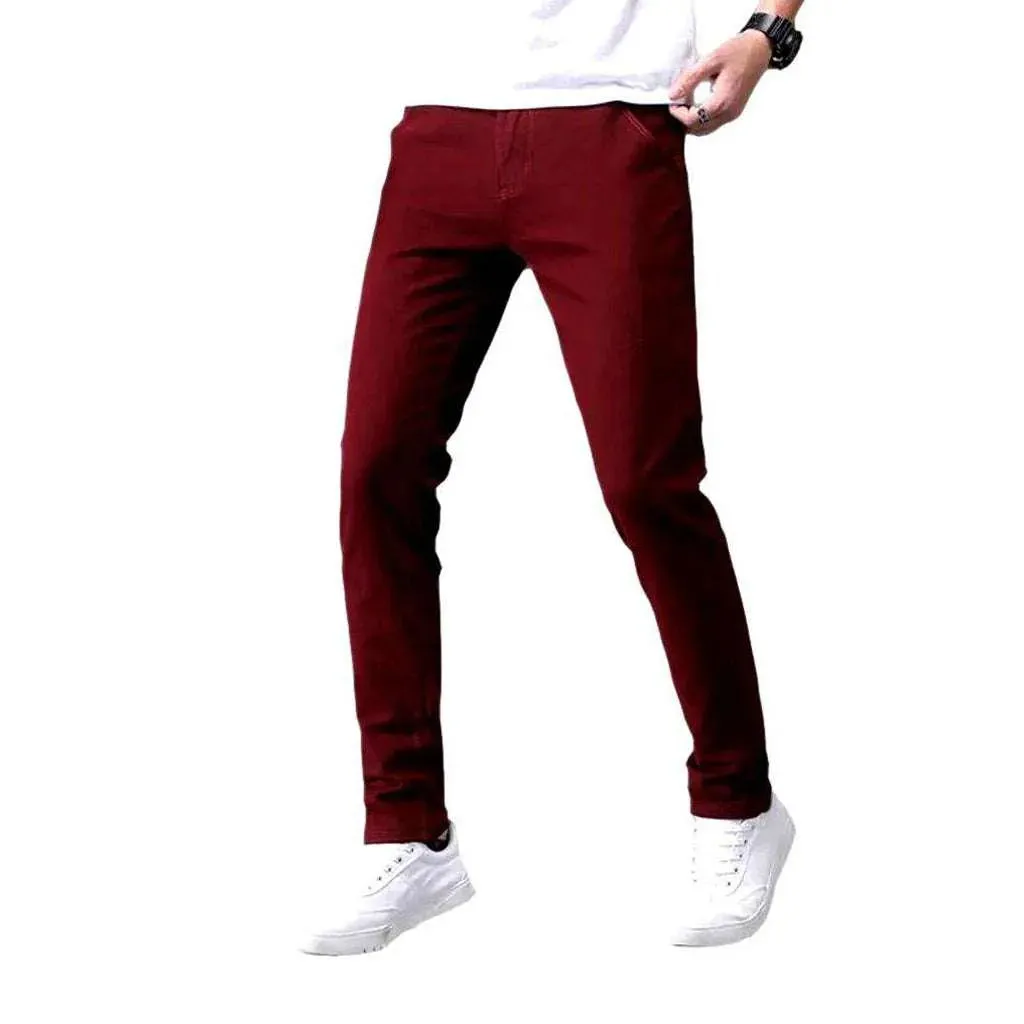 Slim men's denim pants