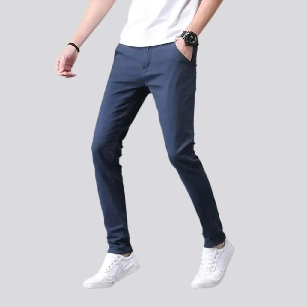 Slim men's denim pants