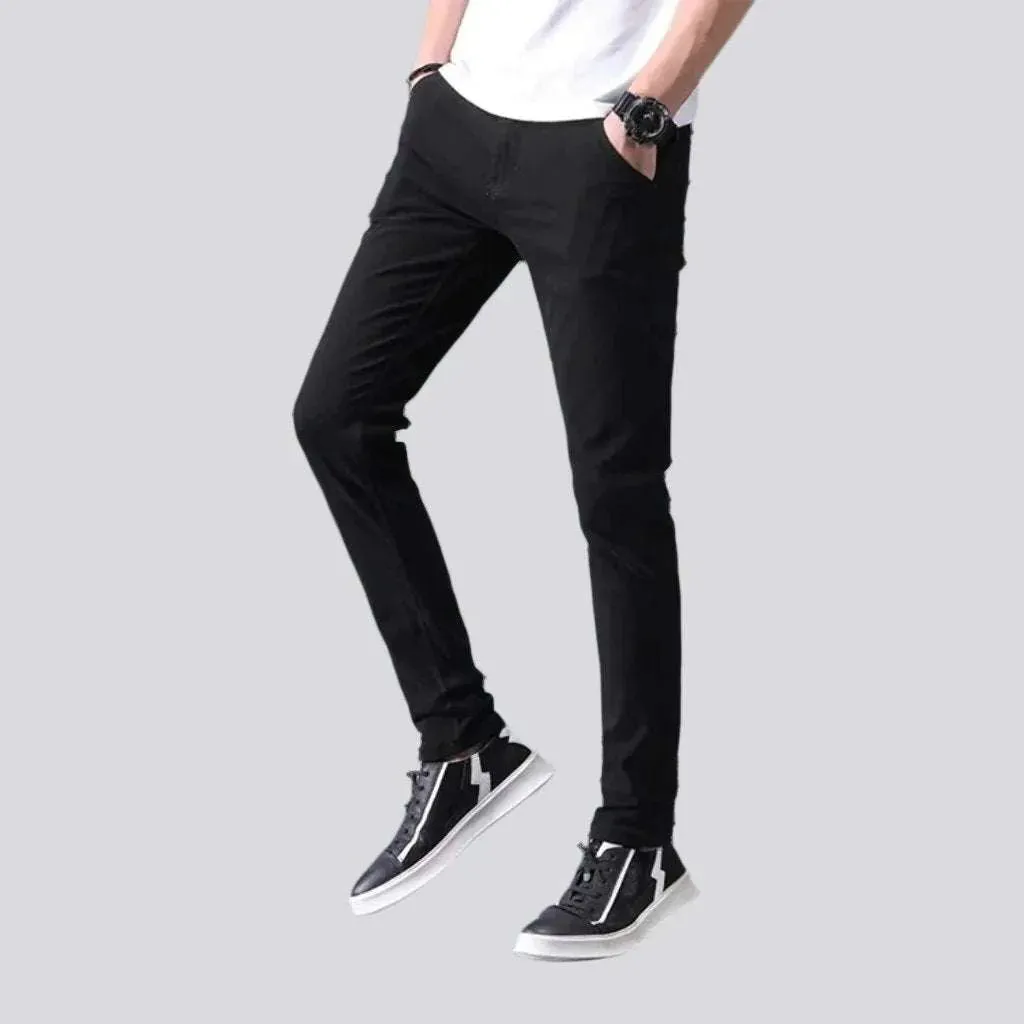 Slim men's denim pants