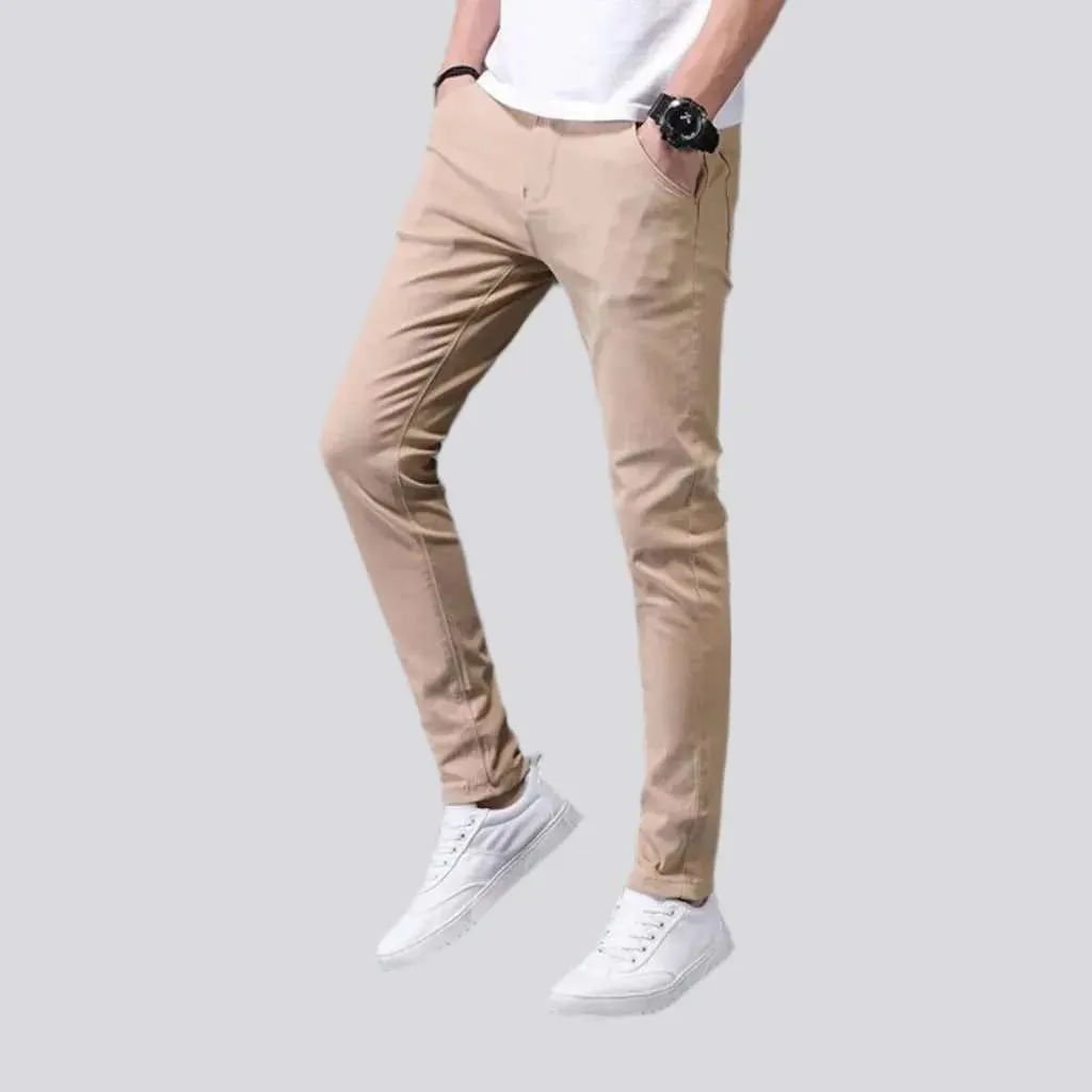 Slim men's denim pants