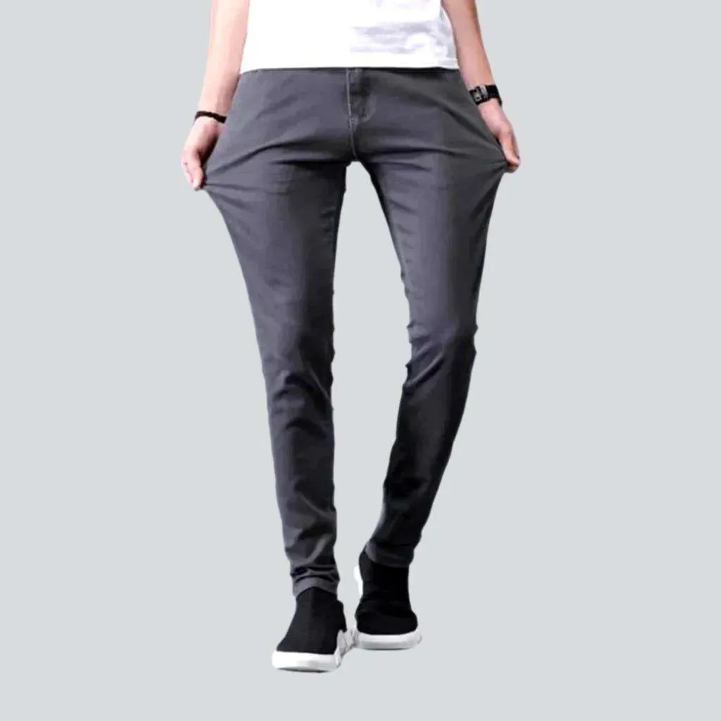 Slim men's denim pants