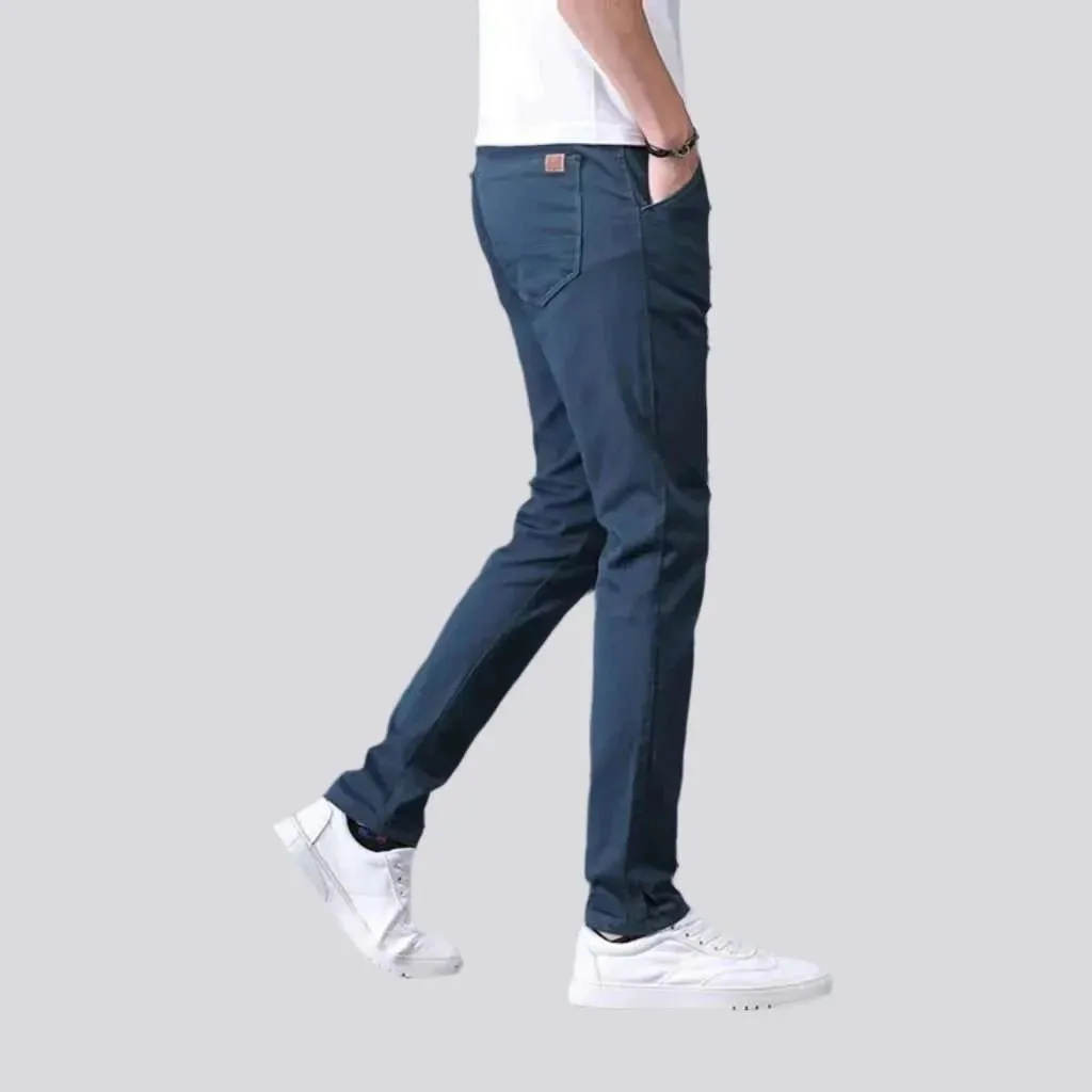 Slim men's denim pants