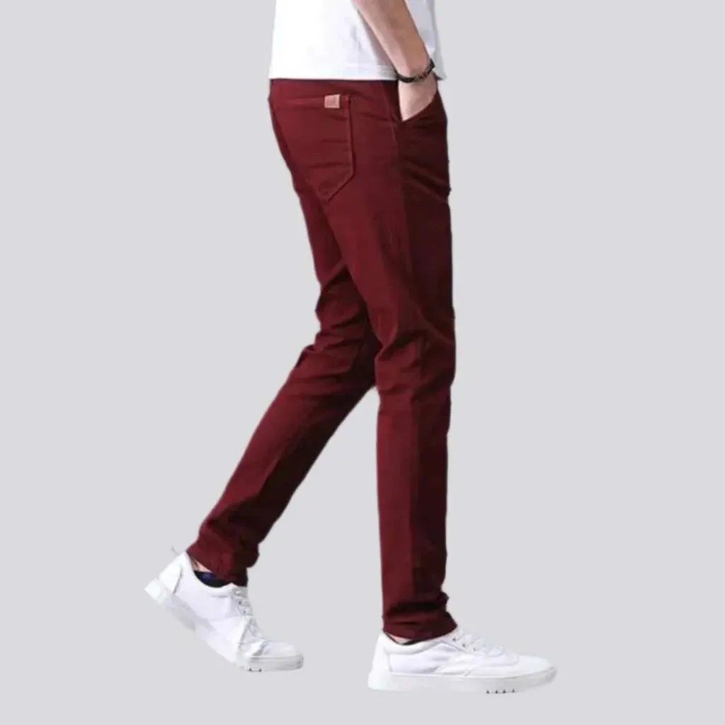 Slim men's denim pants