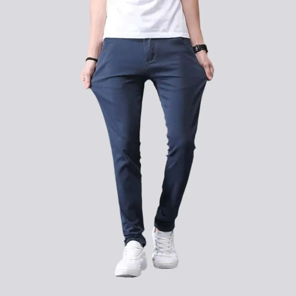 Slim men's denim pants